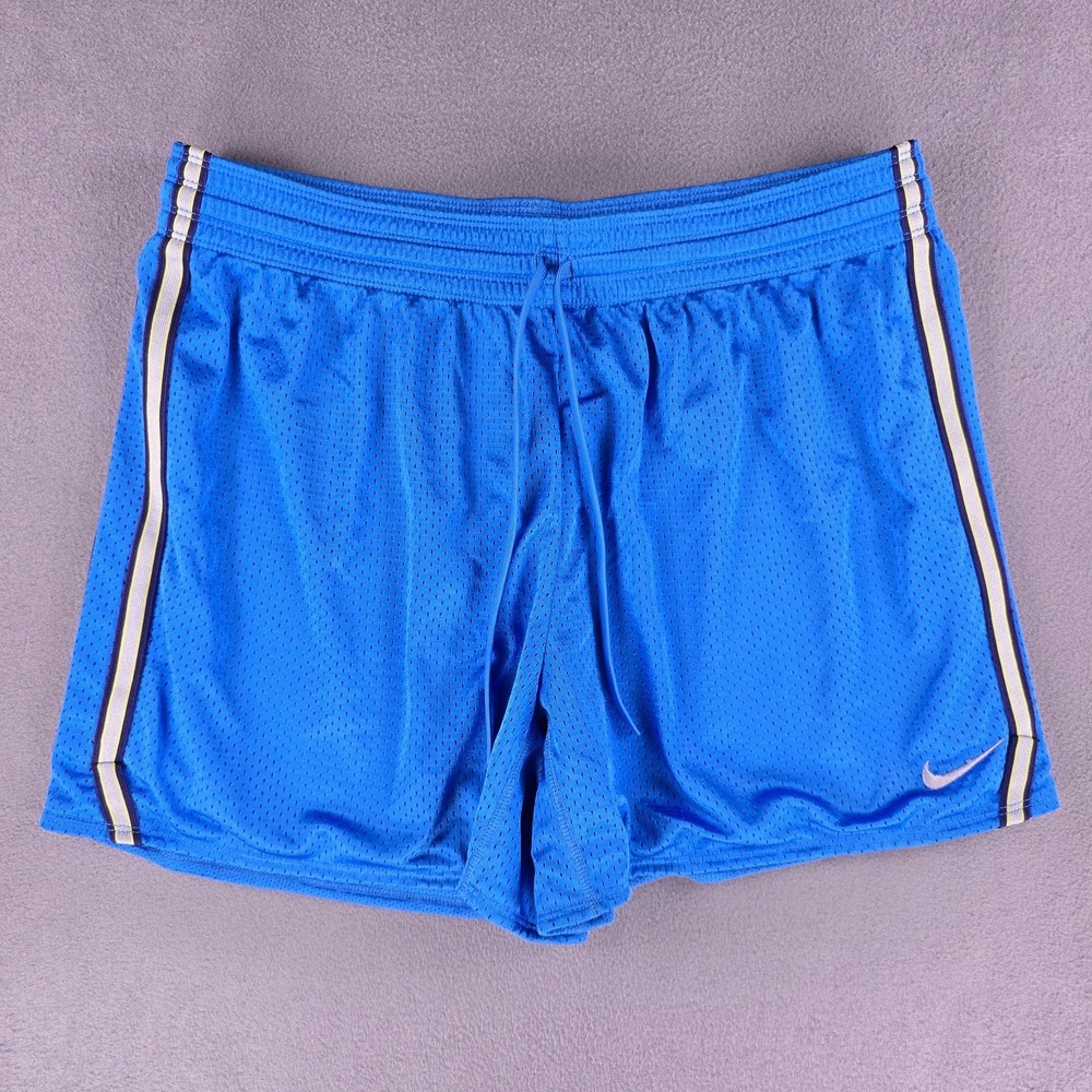 Nike Dri-Fit Mesh Shorts XL Blue Striped Athletic Running Gym 404911-418 Men's‎